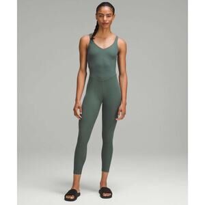 Lululemon Align Ribbed Bodysuit 25" Green Dark Forest size 6 Sleeveless